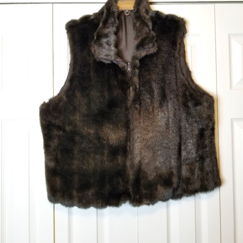 Venezia Silk Faux Fur Reversible Vest